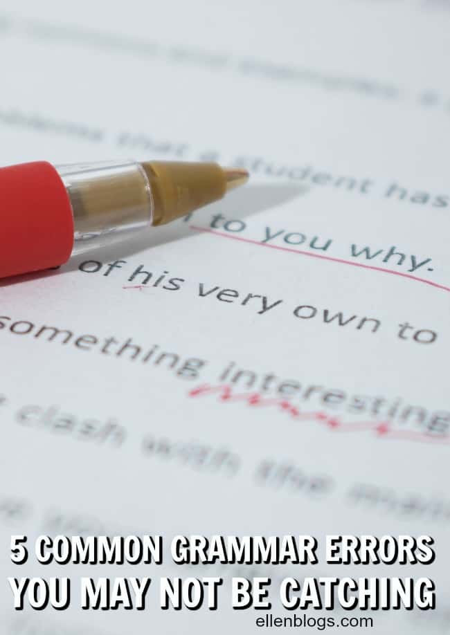 5 Common Grammar Errors You May be Missing