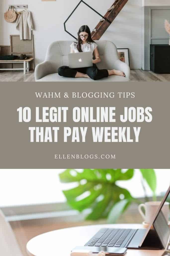 10 Legit Online Jobs That Pay Weekly to Earn Extra Money