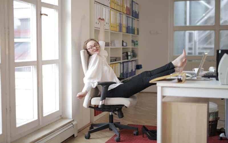 Check out these desk stretches for lower back pain you can do at work. And, find out how to get back pain relief at work with these tips.