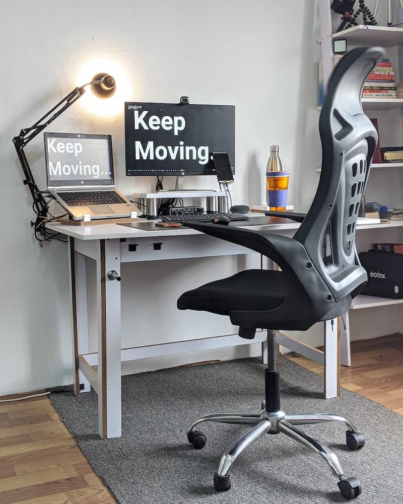 ergonomic office chair at a desk