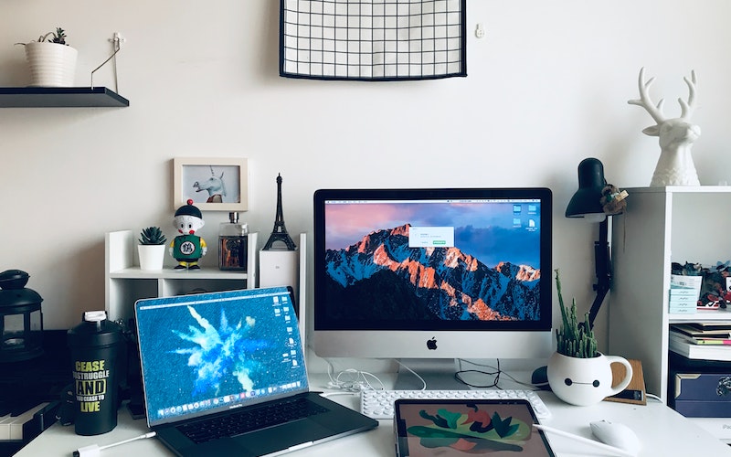 a productive desk setup