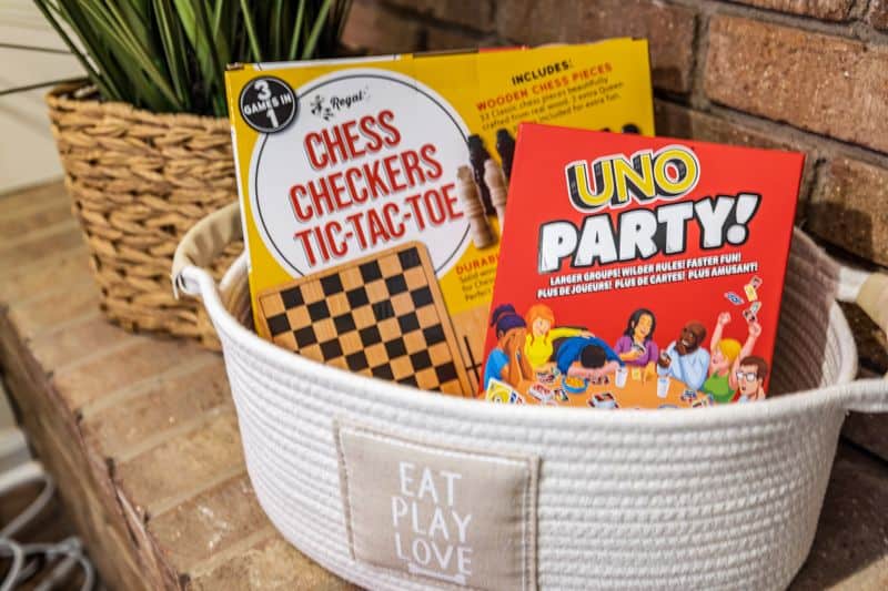 basket of board games