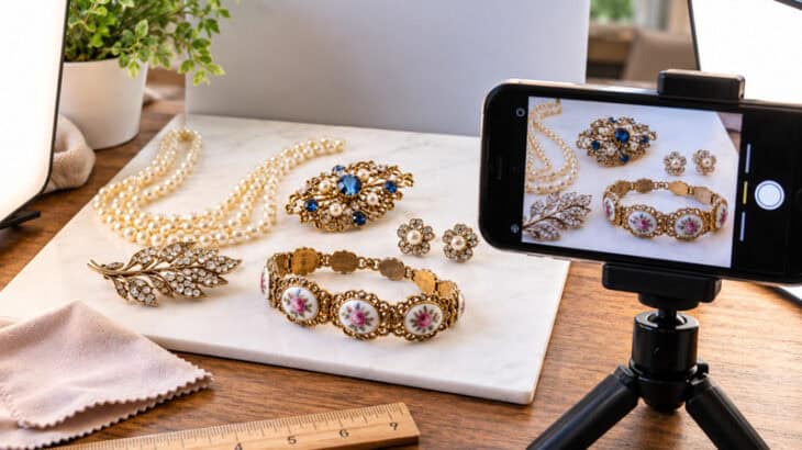 Vintage Jewelry Photography Setup
